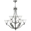 Elstead Lighting Elstead Bolla 9-kraki lestenec, brušen nikelj, E27, (22099765)