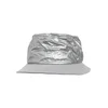 Pressed paper bucket silver hat