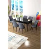 Hanah Home Set Trpezarijski sto i 6 stolica Zen, Sivo-crni
