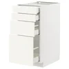 METOD / MAXIMERA Podni element 4 fronta/4 fioke, bela/Vallstena bela, 40x60 cm