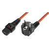 MicroConnect Kabel napajalni Črn 3m, EL269S Schuko CEE 7/7 M (kotni) - C13 IEC Lock