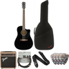 Fender CD-60SCE Dreadnought WN Deluxe SET Black Elektroakustična dreadnought