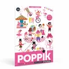 POPPIK Edukativni poster s nalepnicama Mini otkrića: Predstava. Roze boja