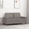 Dvosjed od tkanine smeđesivi 120 cm