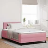 LED Box Spring Krevet Ružičasta 120 x 200 cm Baršun