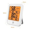 KJB Digitalni notranji termometer in vlagomer s stojalom in magnetom B, bel