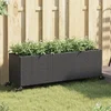 Vrtne sadilice s kotačima 2 kom crna 107x32x38 cm poliratan