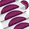 Prostirke za stepenice 10 kom 56x17x3 cm ljubičaste poluokrugle