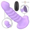Intense Brenda Spiral Design Vibrator with Remote M Purple