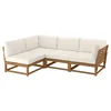 NÄMMARÖ Ugaona sofa, trosed, napolju svetlosmeđe bajcovano/Frösön/Duvholmen bež, 264 cm