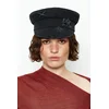 RUSLAN BAGINSKIY kapa ženska iz jeansa Ruslan Baginskiy Distressed Denim Baker Boy Cap