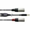 Cordial CORDIAL 3M REAN klinken 3,5MM/2X XLR M