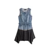 Desigual Obleka moder denim / črna