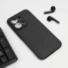 Maska Carbon fiber za Xiaomi Redmi 15C (173mm) crna