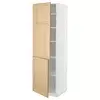 METOD Visoki element s policama/2 vrata, bela/Forsbacka hrastovina, 60x60x200 cm