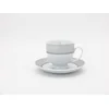 AMC HOME Set šolja sa tacnom Gio Silver, Beli, 6 komada