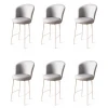 Hanah Home Set barskih stolica Uras, 6 komada, Sivo-beli