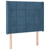 Vidaxl Vzglavje z ušesi temno modro 83x16x118/128 cm žamet