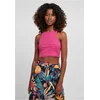 Womens top with cropped ribs light purple