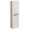 WAVE Visoka skladiščna enota 40x140x20cm, bela/ hrast Alabama - Bela; rjava - 40x140x20 cm - Sapho - WAVE - 24 - MDF/laminat - 400 - 1400 - 200 - 14