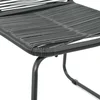 5-dijelni vrtni blagovaonski set od PVC ratana crni