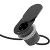 Vgradna vtičnica s drsnim pokrovom 1x vtičnica + USB-C + USB-A črna