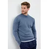 Trendyol Blue FL Slim Half Turtleneck Plain Knitwear Sweater
