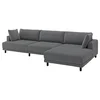 UPPAKRA Modularna sofa s 4,5 sedišta, s lenjivcem, desno/Johanneshov tamnosiva