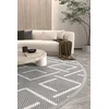 Conceptum Hypnose Tepih Vetrina 3605, O80 cm, Sivo-beli