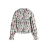 Next Bluza ecru/zelena/lila/roza