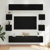 Set TV komoda 10 pcs 180 x 30 x 30 cm Crni hrast