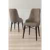 Hanah Home Set stolica Neta, 46x95x42 cm, 6 komada, Crno-smeđe