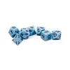 Kockice Chessex - Opaque - Polyhedral - Pastel Blue-Black (7)