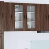Zidni stakleni ormarić PORTO 2 pcs Smeđi hrast 40 x 31 x 80 cm