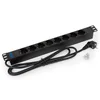 Triton razdelilec rack 8x230V ALU črn