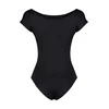 Trendyol Black Fitted Boat Neck Stretchy Snap Fastener Knitted Bodysuit