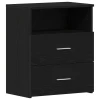 Noćni ormarić s ladicama 2 pcs Crni hrast 50 x 32 x 60 cm