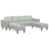 Kauč za dnevni boravak 3 pcs Svijetlo siva 250 x 188 x 76 cm