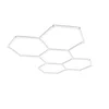 Hexagon Led tube 5 heads 6500K 225W lights tube: 440mm 25pcs, 100-110LM/W PF>0.5 CRI>80 PC