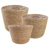 Košare za biljke od morske trave 3 pcs Prirodna O26 x 19 cm