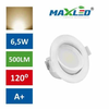 LED vgradna svetilka 6,5W okrogla toplo bela