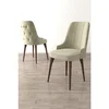 Hanah Home set trpezarijskih stolica Enoa 6 kom, krem tkanina Babyface, drvene noge boje oraha