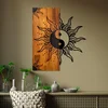 Wallity Zidna dekoracija Yin Yang, 50x58x3 cm, Smeđe boje