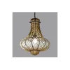 SIRU - Luster na lancu DOGE 1xE27/60W/230V prečnik 30 cm bež/crna venecijansko staklo