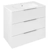 SAPHO CIRASA Bela Lesk Kopalniška Omara z 3 Predali 80x75x46cm