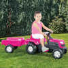 DOLU traktor Ranchero s prikolico na pedala, roza