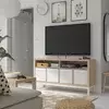 KALLAX TV klupa s podokvirom, belo b. im. hrastovine, 147x39x78 cm