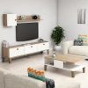 Hanah Home Set TV Komoda i klub sto Hrast-Beli