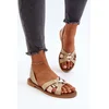 Beige Womens Leather Sandals Zazoo 40382