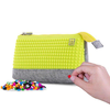 PIXIE CREW veliko etui SIVO/NEON RUMENO